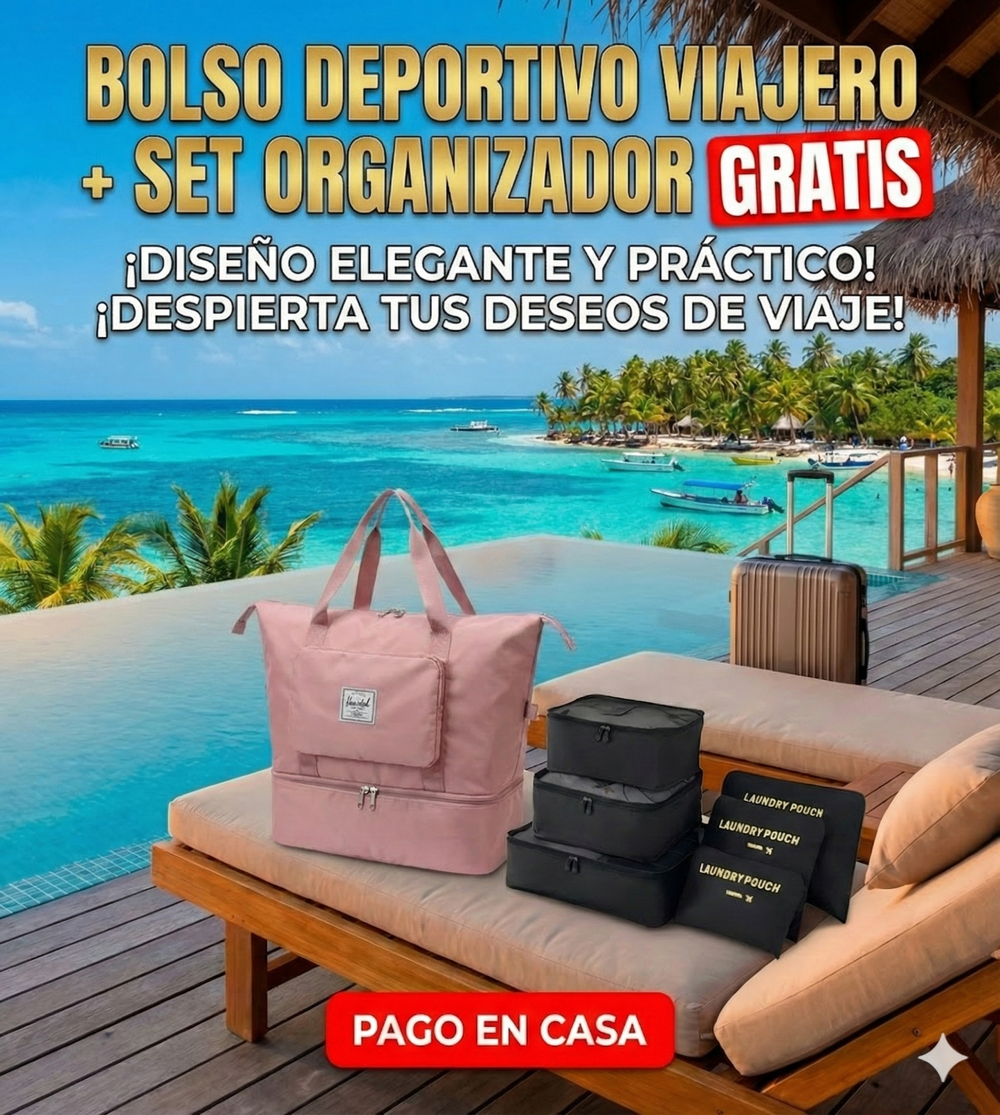 🎒 Pack Viajero Total: Bolso Expansible + 6 Organizadores GRATIS🎁