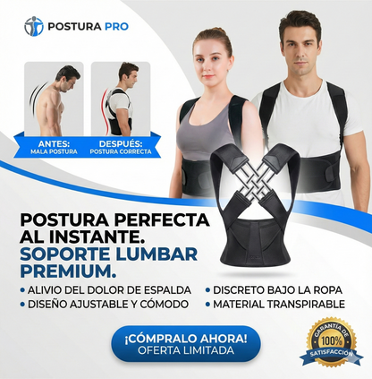 🔥 Corrector de Postura Avanzado 🩺 Uso Ortopédico Seguro + Paga al Recibir 💳✅