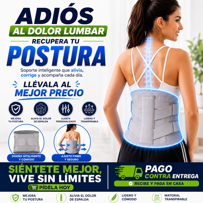 🚶 Corrector de Postura y Faja Lumbar | Reduce la Tensión y Mejora tu Postura en Minutos 💙🦴