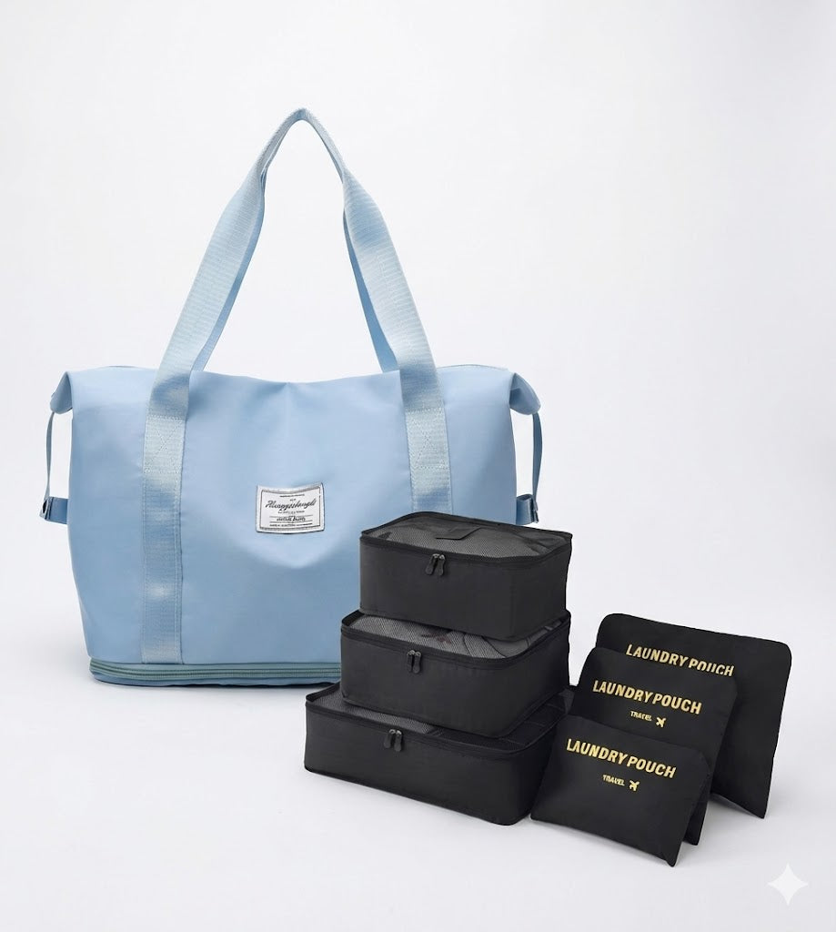 🎒 Pack Viajero Total: Bolso Expansible + 6 Organizadores GRATIS🎁